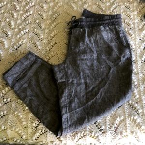 Athleta cropped linen pants
